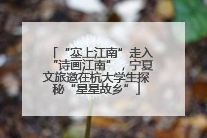 “塞上江南”走入“诗画江南”，宁夏文旅邀在杭大学生探秘“星星故乡”