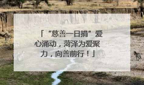 “慈善一日捐”爱心涌动，菏泽为爱聚力，向善前行！