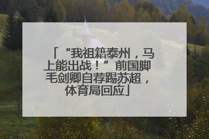 “我祖籍泰州，马上能出战！”前国脚毛剑卿自荐踢苏超，体育局回应