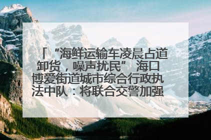 “海鲜运输车凌晨占道卸货，噪声扰民” 海口博爱街道城市综合行政执法中队：将联合交警加强长堤路一带巡逻