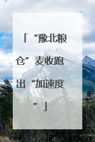 “豫北粮仓”麦收跑出“加速度”