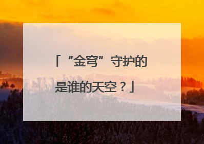 “金穹”守护的是谁的天空？
