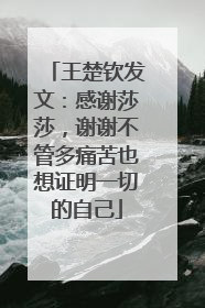 王楚钦发文：感谢莎莎，谢谢不管多痛苦也想证明一切的自己