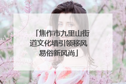 焦作市九里山街道文化墙引领移风易俗新风尚