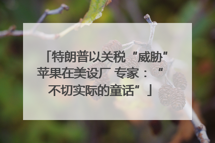 特朗普以关税“威胁”苹果在美设厂 专家：“不切实际的童话”