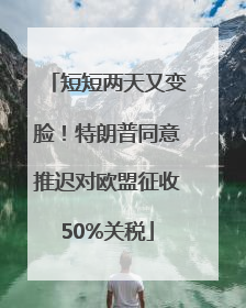 短短两天又变脸！特朗普同意推迟对欧盟征收50%关税