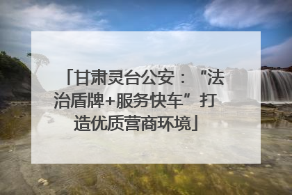 甘肃灵台公安：“法治盾牌+服务快车”打造优质营商环境