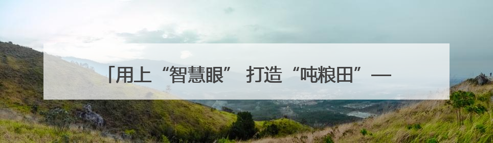 用上“智慧眼” 打造“吨粮田”——陕西宝鸡一座无人农场夏收见闻