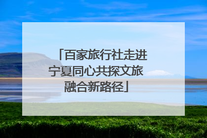 百家旅行社走进宁夏同心共探文旅融合新路径