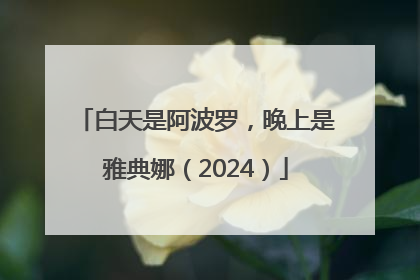 白天是阿波罗，晚上是雅典娜（2024）