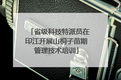 省级科技特派员在印江开展山桐子苗期管理技术培训