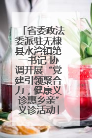 省委政法委派驻无棣县水湾镇第一书记 协调开展“党建引领聚合力，健康义诊惠乡亲”义诊活动