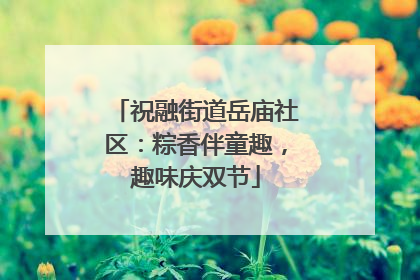 祝融街道岳庙社区：粽香伴童趣，趣味庆双节