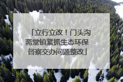 立行立改！门头沟斋堂镇紧抓生态环保督察交办问题整改