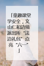 童趣课堂学安全，文山仁和边境派出所“法治礼包”点亮“六一”