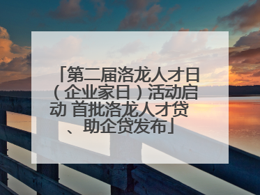 第二届洛龙人才日（企业家日）活动启动 首批洛龙人才贷、助企贷发布
