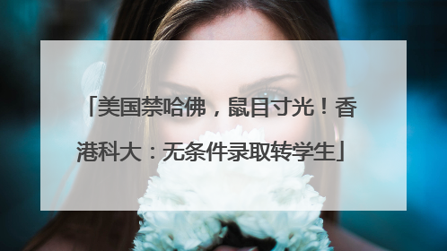 美国禁哈佛，鼠目寸光！香港科大：无条件录取转学生
