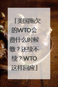 美国拖欠的WTO会费什么时候缴？还续不续？WTO这样回应