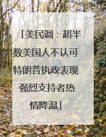 美民调：超半数美国人不认可特朗普执政表现 强烈支持者热情降温