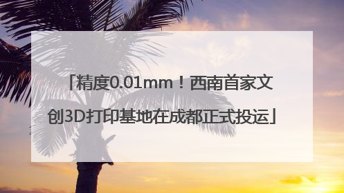 精度0.01mm！西南首家文创3D打印基地在成都正式投运