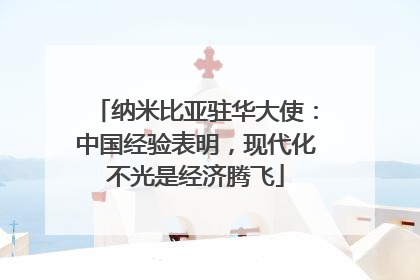 纳米比亚驻华大使：中国经验表明，现代化不光是经济腾飞