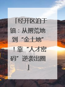 经开区泊于镇：从撂荒地到“金土地”！靠“人才密码”逆袭出圈