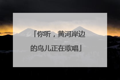你听，黄河岸边的鸟儿正在歌唱