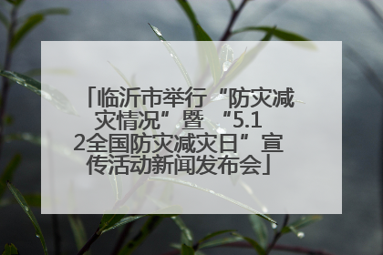 临沂市举行“防灾减灾情况”暨 “5.12全国防灾减灾日”宣传活动新闻发布会