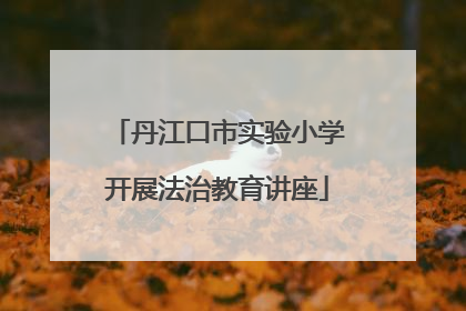 丹江口市实验小学开展法治教育讲座
