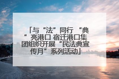 与“法”同行 “典”亮港口 宿迁港口集团组织开展“民法典宣传月”系列活动