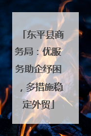 东平县商务局：优服务助企纾困，多措施稳定外贸
