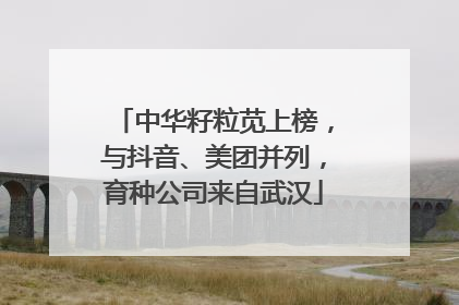 中华籽粒苋上榜，与抖音、美团并列，育种公司来自武汉