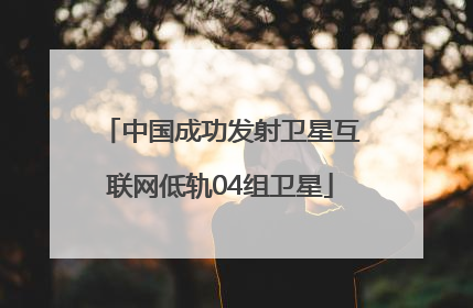 中国成功发射卫星互联网低轨04组卫星