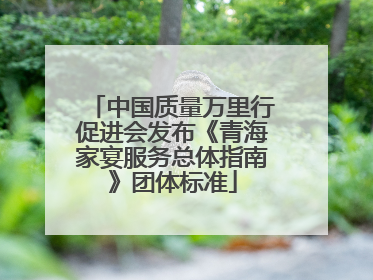 中国质量万里行促进会发布《青海家宴服务总体指南》团体标准