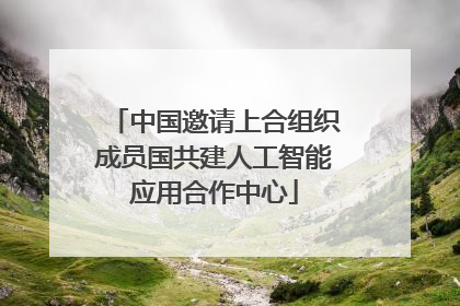 中国邀请上合组织成员国共建人工智能应用合作中心