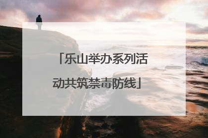 乐山举办系列活动共筑禁毒防线