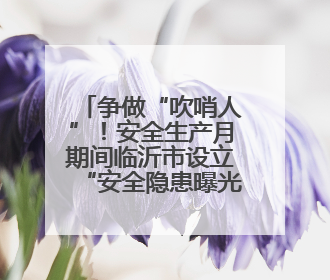 争做“吹哨人”！安全生产月期间临沂市设立“安全隐患曝光台”