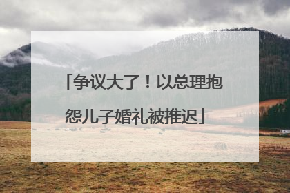 争议大了！以总理抱怨儿子婚礼被推迟