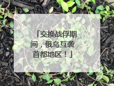 交换战俘期间，俄乌互袭首都地区！