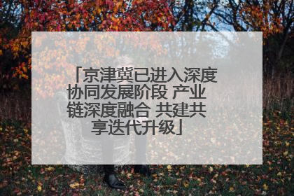 京津冀已进入深度协同发展阶段 产业链深度融合 共建共享迭代升级