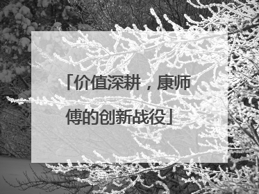 价值深耕，康师傅的创新战役
