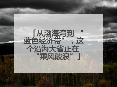 从渤海湾到 “蓝色经济带”，这个沿海大省正在 “乘风破浪”