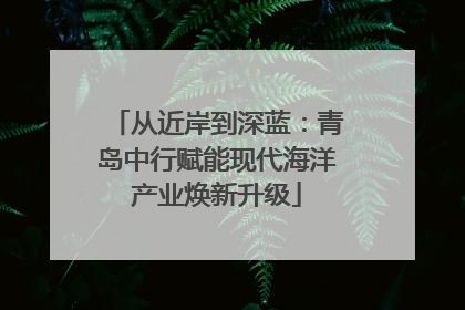 从近岸到深蓝：青岛中行赋能现代海洋产业焕新升级