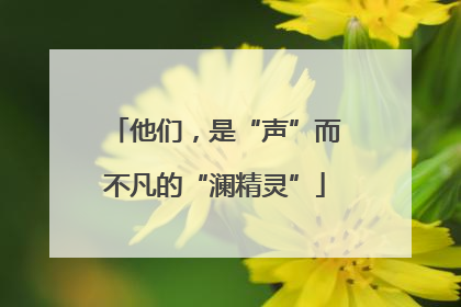 他们，是“声”而不凡的“澜精灵”