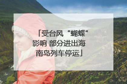 受台风“蝴蝶”影响 部分进出海南岛列车停运