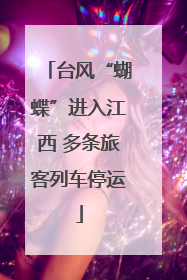 台风“蝴蝶”进入江西 多条旅客列车停运