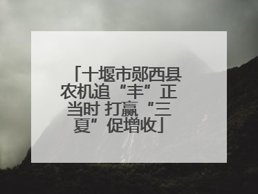 十堰市郧西县农机追“丰”正当时 打赢“三夏”促增收