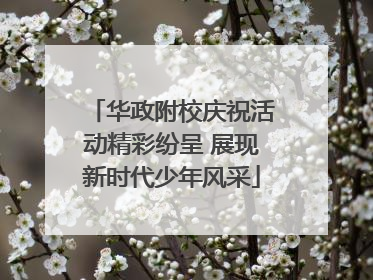 华政附校庆祝活动精彩纷呈 展现新时代少年风采
