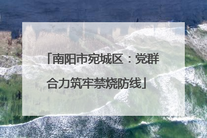 南阳市宛城区：党群合力筑牢禁烧防线