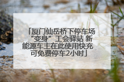 厦门仙岳桥下停车场“变身”工会驿站 新能源车主在此使用快充 可免费停车2小时
